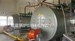 2臺(tái)WNS3-1.25-Q型3噸燃?xì)庹羝仩t安裝現(xiàn)場(chǎng)